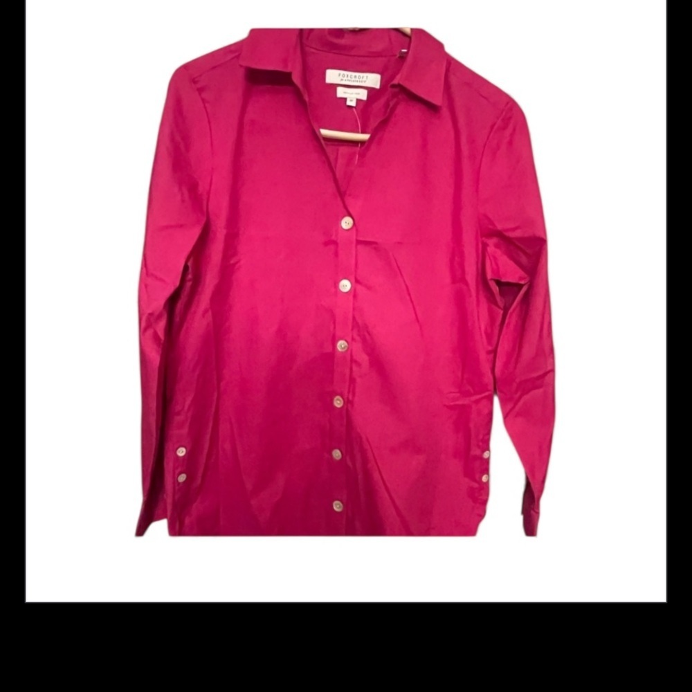 🦊 Foxcroft Appleseed pink button-up shirt with a touch of elegance - Picture 5 of 5